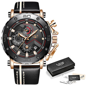 Relogio Masculino 2019 New LIGE Sport Chronograph Mens Watches Top Brand Casual Leather Waterproof Date Quartz Watch Man Clock